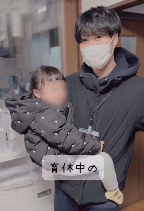 育休中のシンジPT👨 長女さんを保育園に迎えに行った帰りに寄ってくれました✨